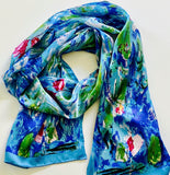 A Blue & Pink Water Lilies, Scarf